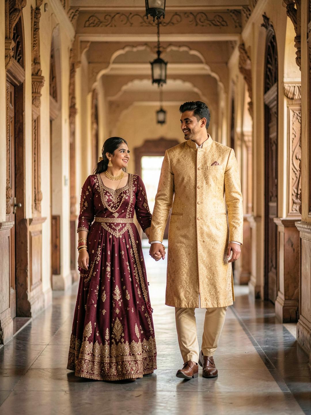 Manasi and Omkar walking hand in hand